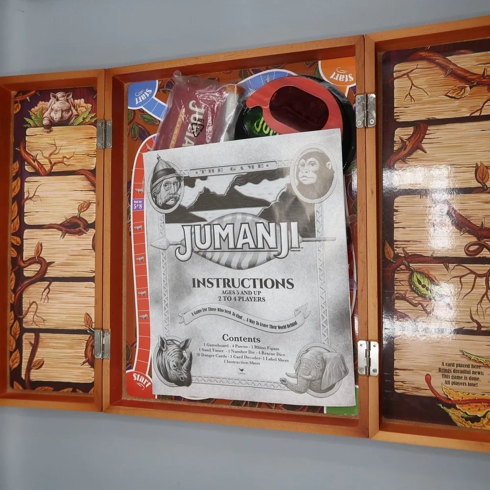 JUMANJI Board Game for Parts Pawns Rhino Dice Timer Cards Decoder 2017